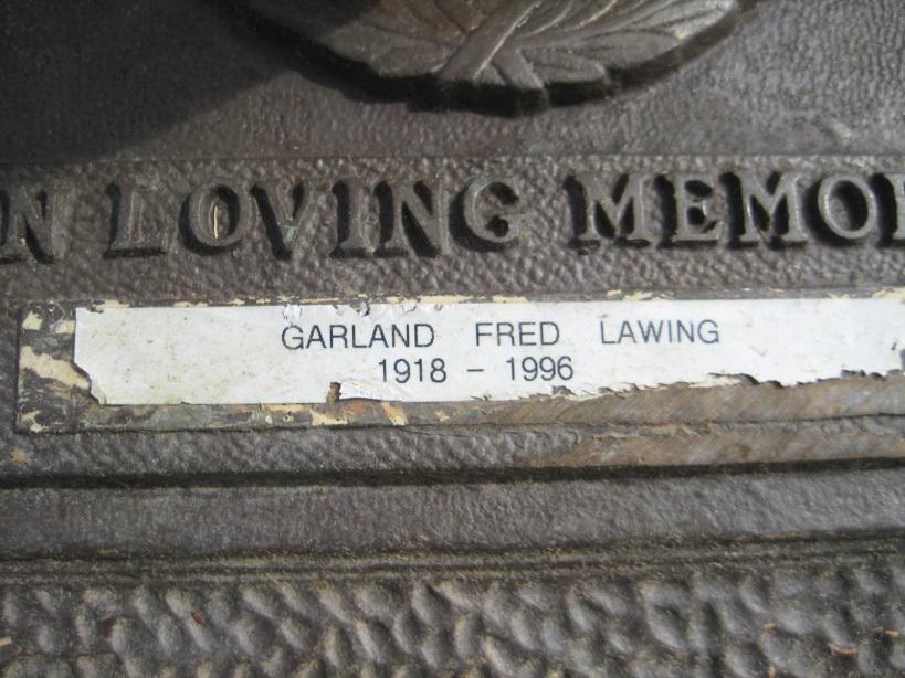 Garland Lawing grave marker