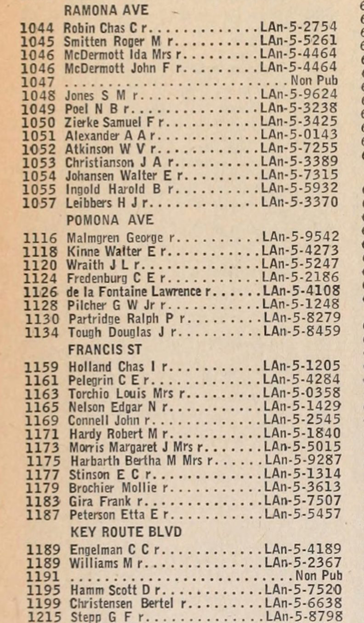 1943 Oakland City Directory