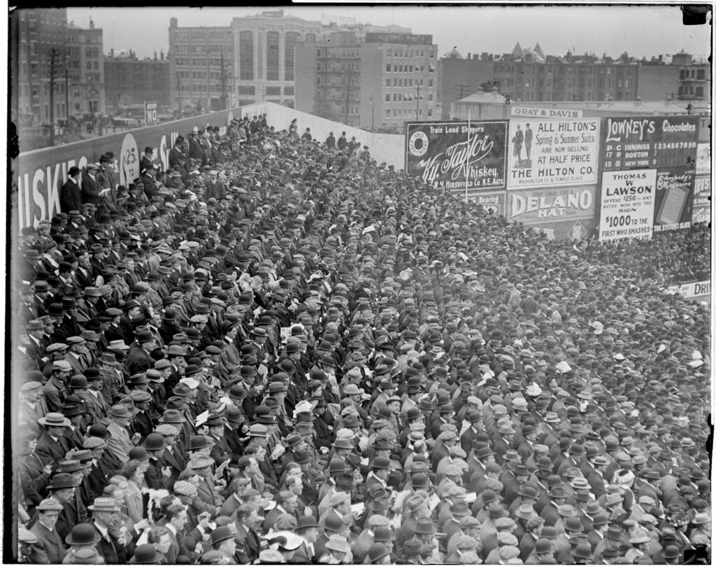Big crowd at Fenway Park, 1912 World Series